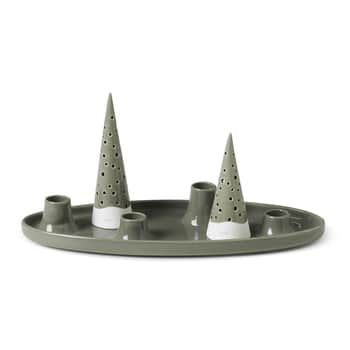 Adventní svícen Nobili Oval Olive Green