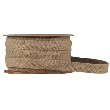 Bavlněná stuha na špulce Ash Linen - 5 m