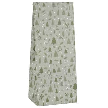 Papírový sáček Green Christmas Forest 22,5 cm