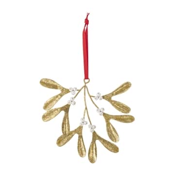 Závěsná vánoční dekorace Hatun Mistletoe Metal 12 cm
