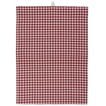 Bavlněná utěrka Asta Red Checks 50x70 cm