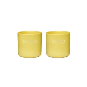Porcelánový stojánek na vejce Yellow – set 2 ks