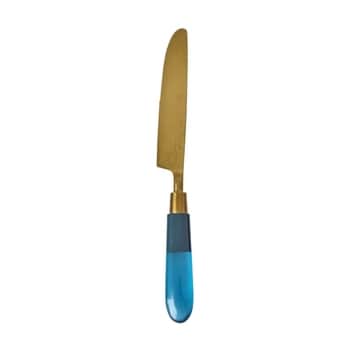 Nerezový nůž Brass/Resin Blue