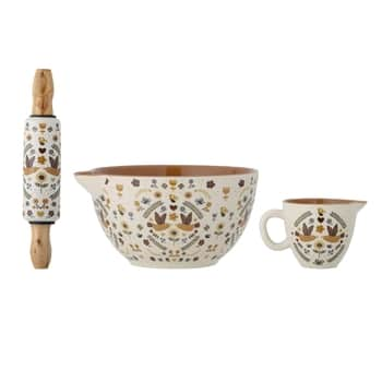 Dětský set na pečení Bryn Brown Stoneware - set 3 ks