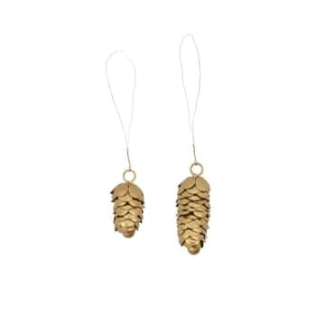 Vánoční ozdoba Pine Cone Gold - set 2 ks