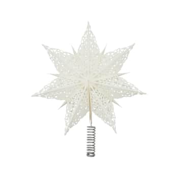 Vánoční ozdoba / špice na stromeček Star White 30 cm