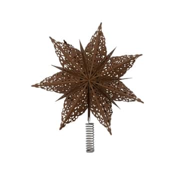 Vánoční ozdoba / špice na stromeček Star Brown 30 cm