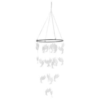 Závesná dekorácia Bird Off White 80 cm