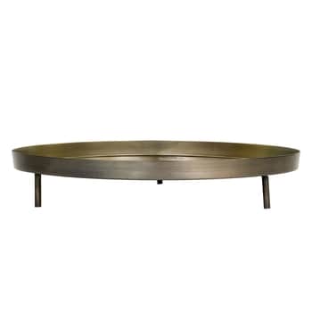 Kovový tác na nožkách Antique Brass 38 cm