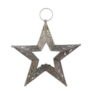 Závěsný kovový svícen Star Antique Brass 28,5 cm