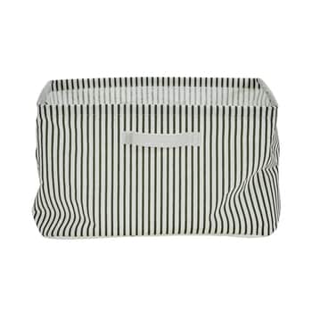 Úložný textilní koš Thin Green Stripes