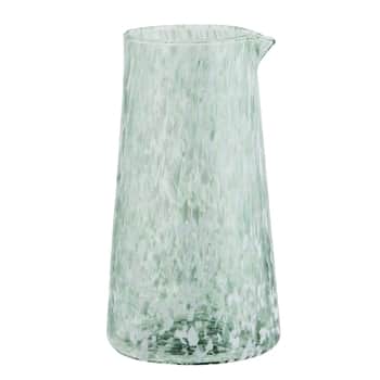 Skleněný džbán z brokového skla White/Green 900 ml