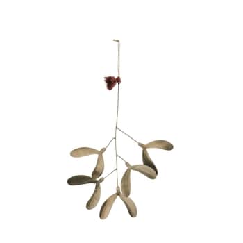 Malé kovové jmelí Mistletoe Brass
