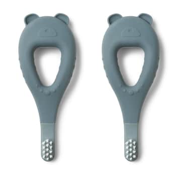 Dětský zubní kartáček Janelle Whale Blue - set 2 ks