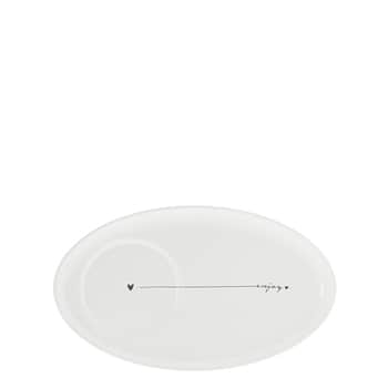Porcelánový oválný podšálek Enjoy