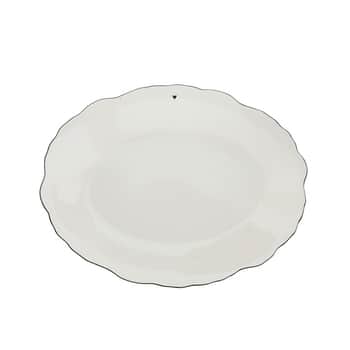 Porcelánový servírovací talíř White Ruffle