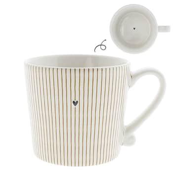 Porcelánový hrnek Stripes in Caramel 200 ml