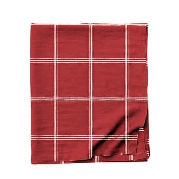 Ubrus z organické bavlny Alma Red/White 140x240 cm