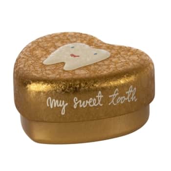 Kovová krabička na zoubky Heart Gold