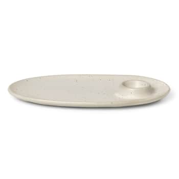 Kameninový talíř Flow Breakfast Off White 23,5 cm