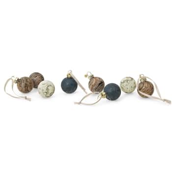 Skleněná vánoční ozdoba Marble - set 8 ks