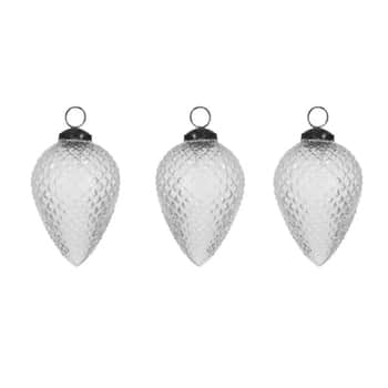 Závesná ozdoba Elkstone Baubles Clear - set 3 ks