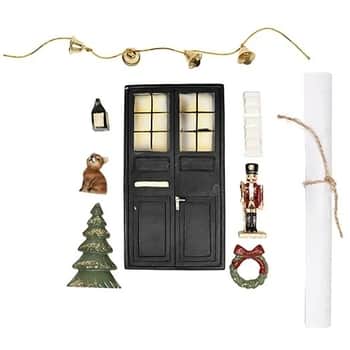 Dekorativní dvířka pro vánoční skřítky Nisse Door- set 7 ks