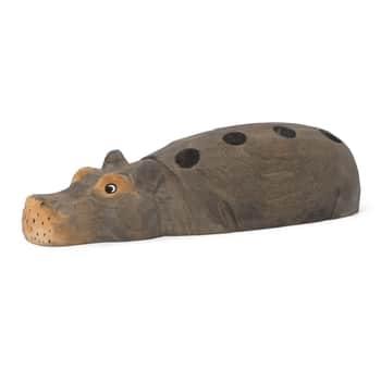 Dřevěný stojánek na tužky Hippo Hand Carved