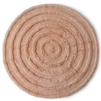 Kulatý vlněný koberec Soft Pink 150 cm