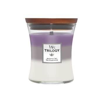 Vonná svíčka WoodWick - Trilogy Amethyst Sky 275 g