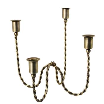 Kovový adventný svietnik Estelle Antique Brass