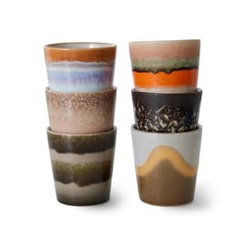 Kameninový hrneček 70's Elements 180 ml - set 6 ks