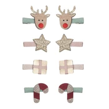 Sponky do vlasů Christmas Mini - set 8 ks