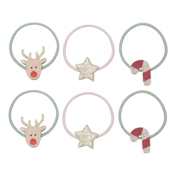 Gumičky do vlasů Christmas - set 6 ks