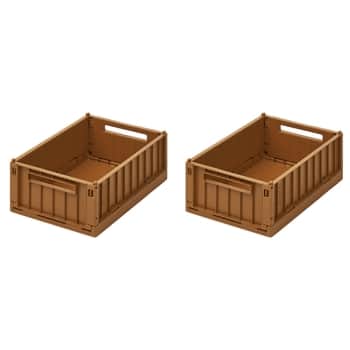 Skládací přepravka Weston Golden Caramel Small - set 2 ks