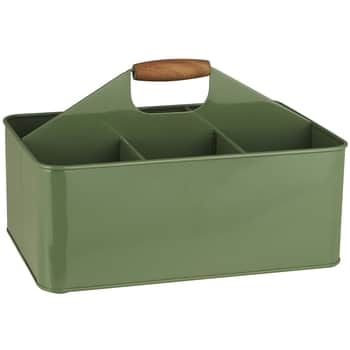 Plechový úložný box s přihrádkami Green
