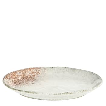 Keramický talíř White/Orange ø 27 cm