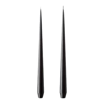 Svíčka Taper 32 cm – 75 Raw Black Set 2 ks