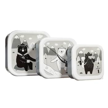 Krabičky na svačinu Bear Adventure - set 3 ks