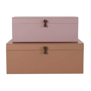 Úložný kovový box Beige/Rose