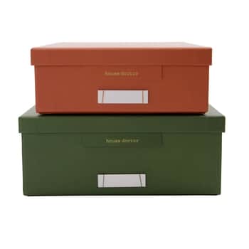Úložný papírový box Green/Orange