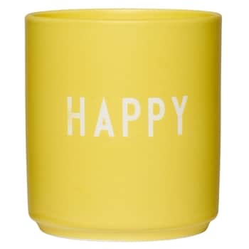 Porcelánový hrnek Yellow Happy 300 ml