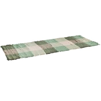 Lněný přehoz na postel Green/Light Taupe/Grey 70 x 180 cm