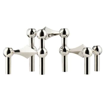 Designový svícen STOFF Nagel Chrome – set 3 ks