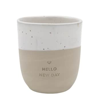 Kameninový hrnek Hello New Day 320 ml