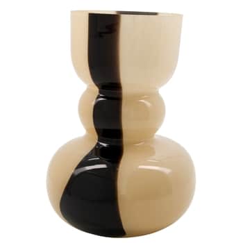 Skleněná váza Pilu Black/Brown