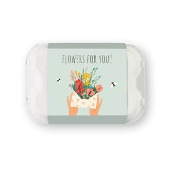 Dárková sada semínek divokých květin Egg Box Flowers for you – 6 ks