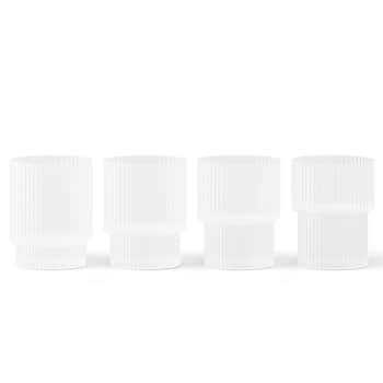 Skleničky Ripple Small Frosted 200 ml - set 4 ks