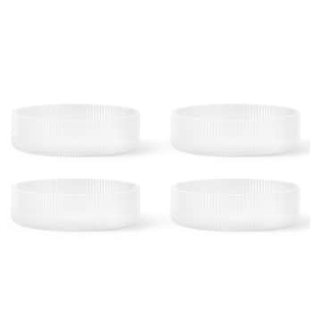 Skleněná miska Ripple Frosted - set 4 ks