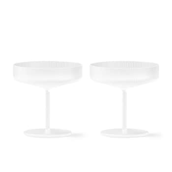 Skleničky na šampaňské Ripple Frosted 150 ml – set 2 ks